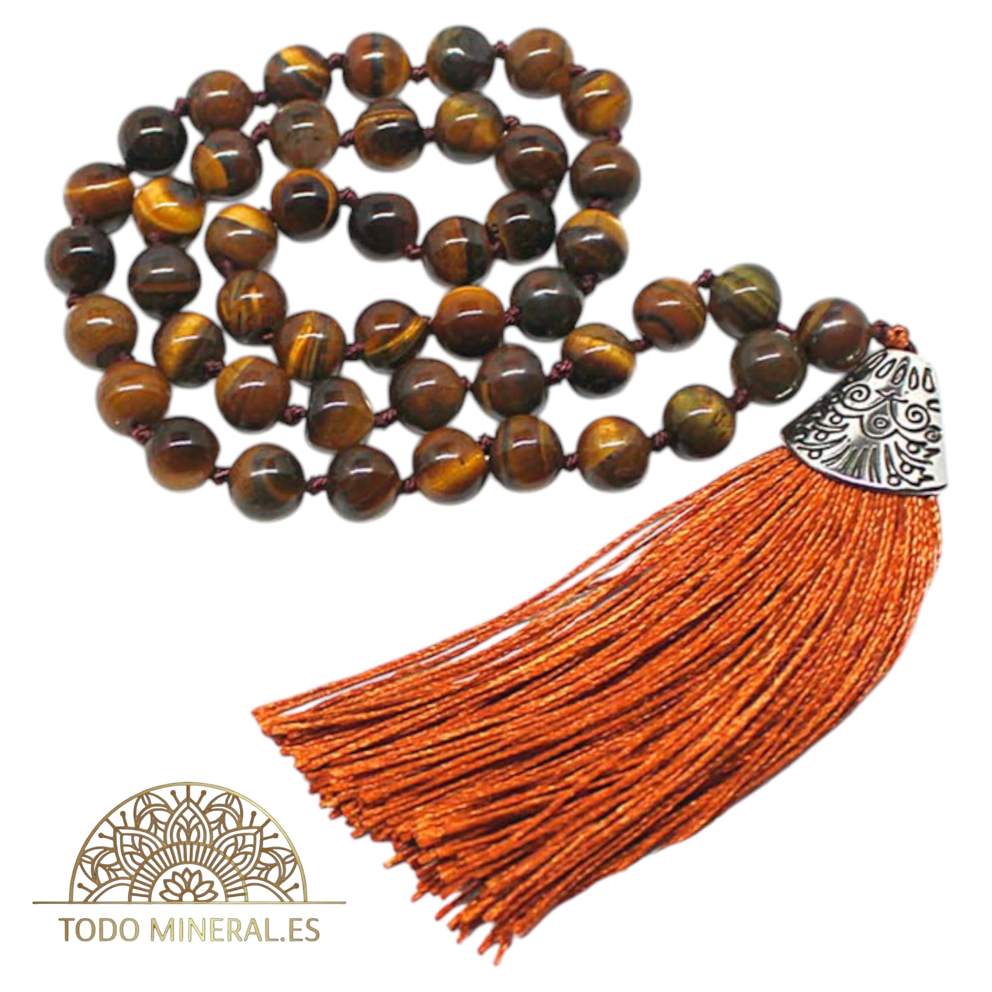 Codigo Sagrado 45 Cuentas Ojo De Tigre 8 mm TODOMINERAL