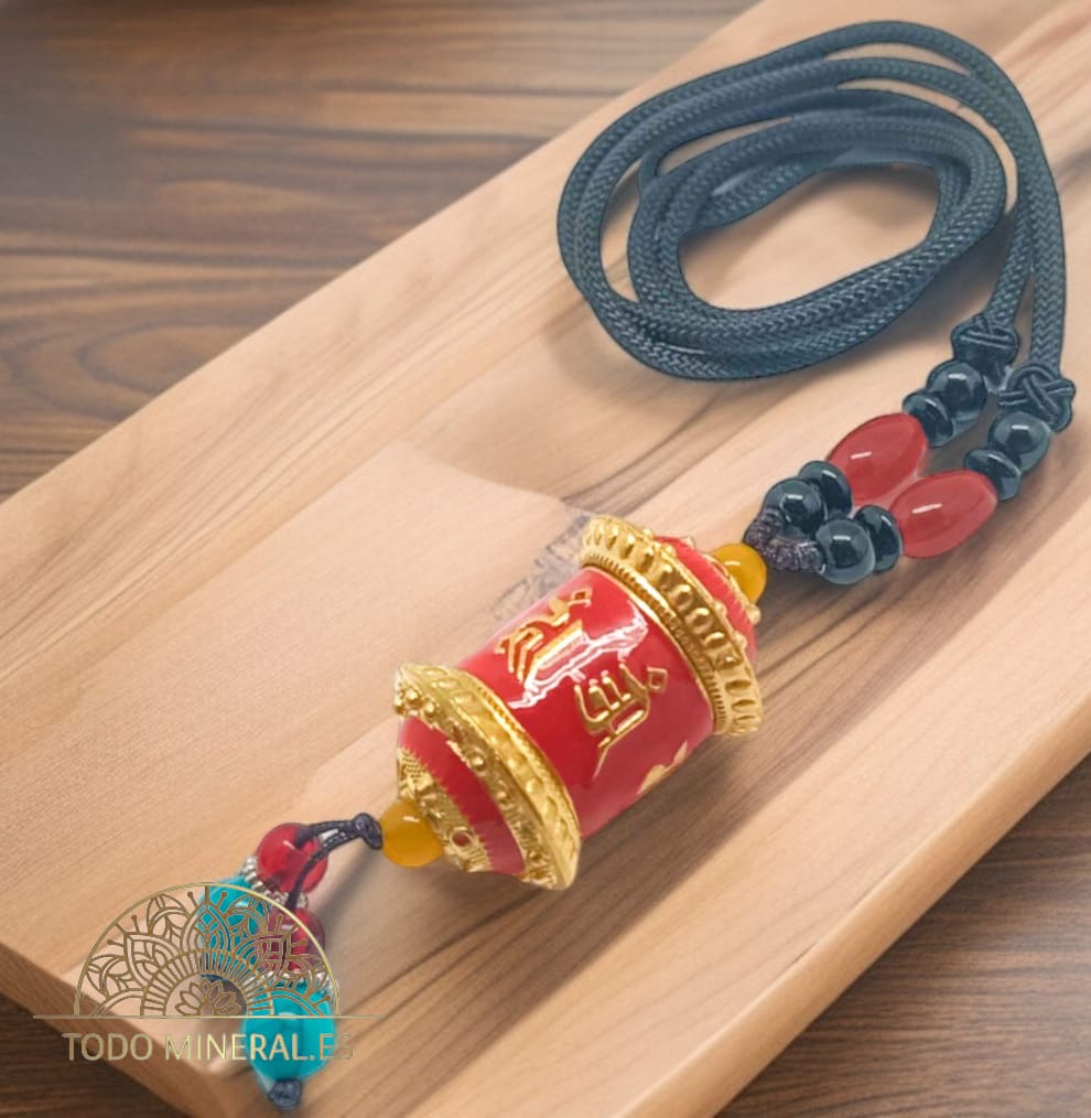 Collar Tibetano Rueda De Rezo Cordon 60 Cms Aprox ( DIFERENTES COLORES, ESCOJGE EL TUYO) TODOMINERAL