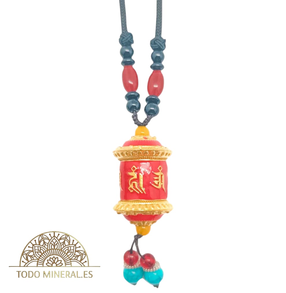 Collar Tibetano Rueda De Rezo Cordon 60 Cms Aprox ( DIFERENTES COLORES, ESCOJGE EL TUYO) TODOMINERAL