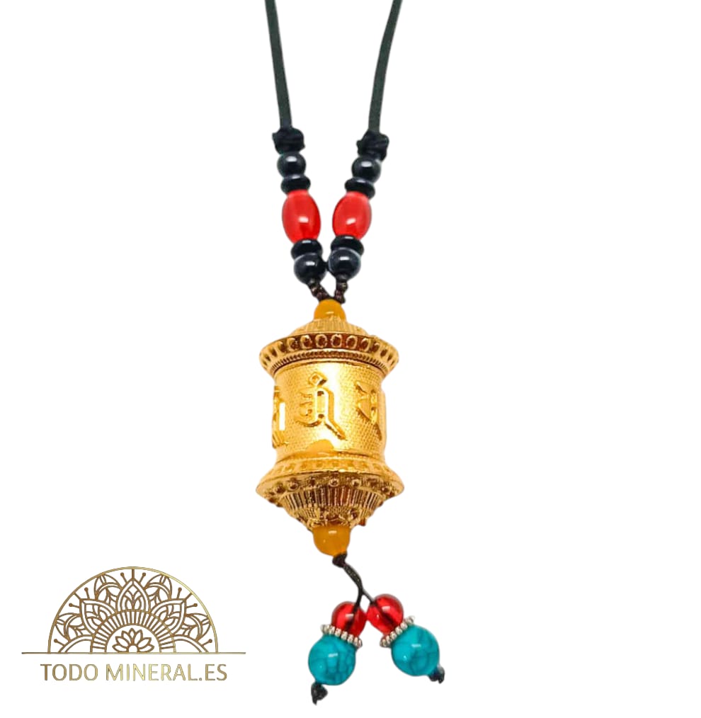 Collar Tibetano Rueda De Rezo Cordon 60 Cms Aprox ( DIFERENTES COLORES, ESCOJGE EL TUYO) TODOMINERAL
