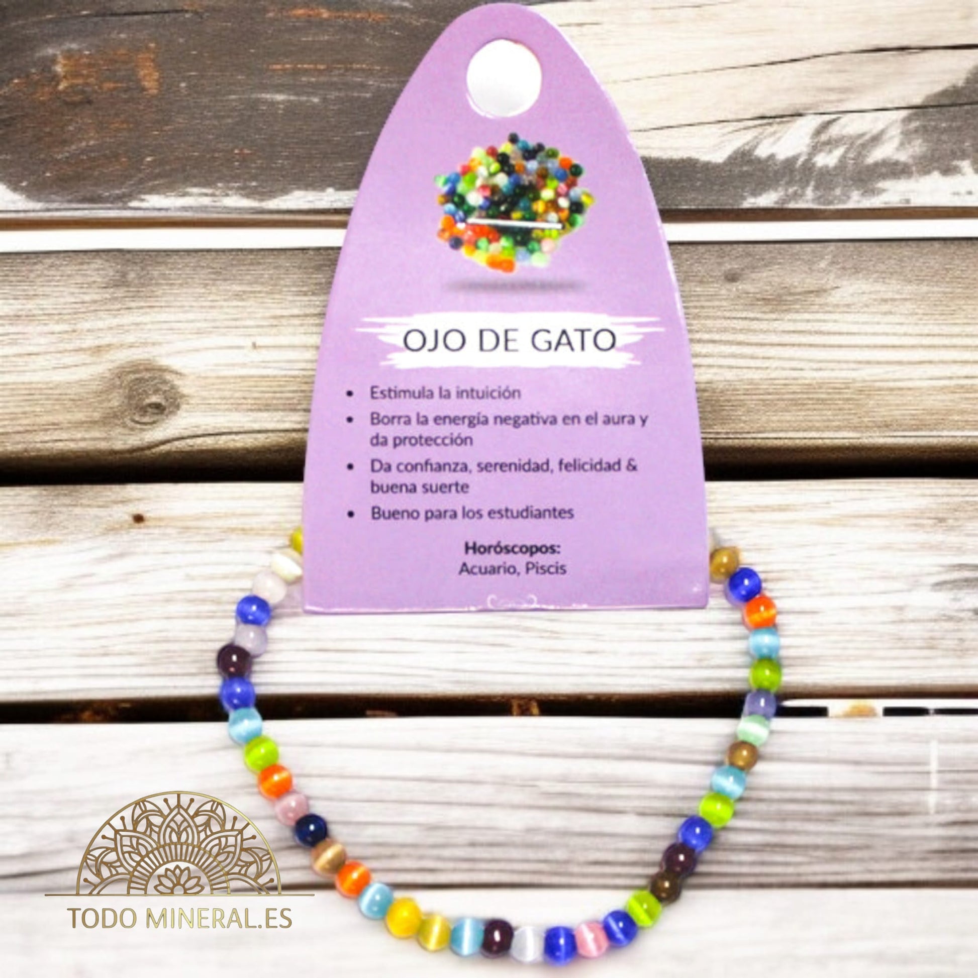 Pulsera Piedra Natural Piedra Ojo De Gato 4 mm PULSERAS MINERALES