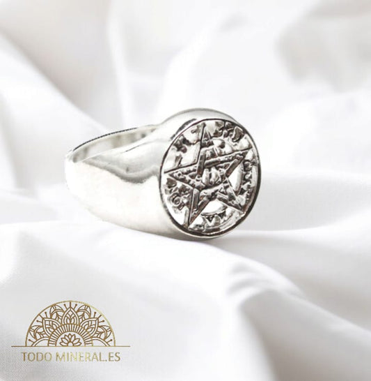 Anillo Sello Plata 925 Tetragramaton Talla 25 TODOMINERAL