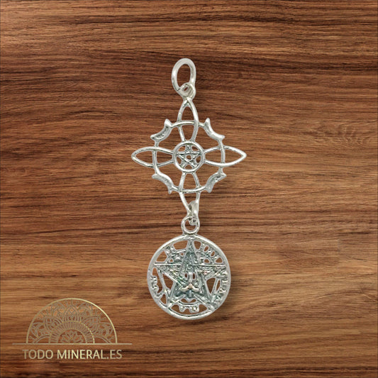 Colgante Doble Proteccion Plata 925 40 mm Largo Aprox TODOMINERAL