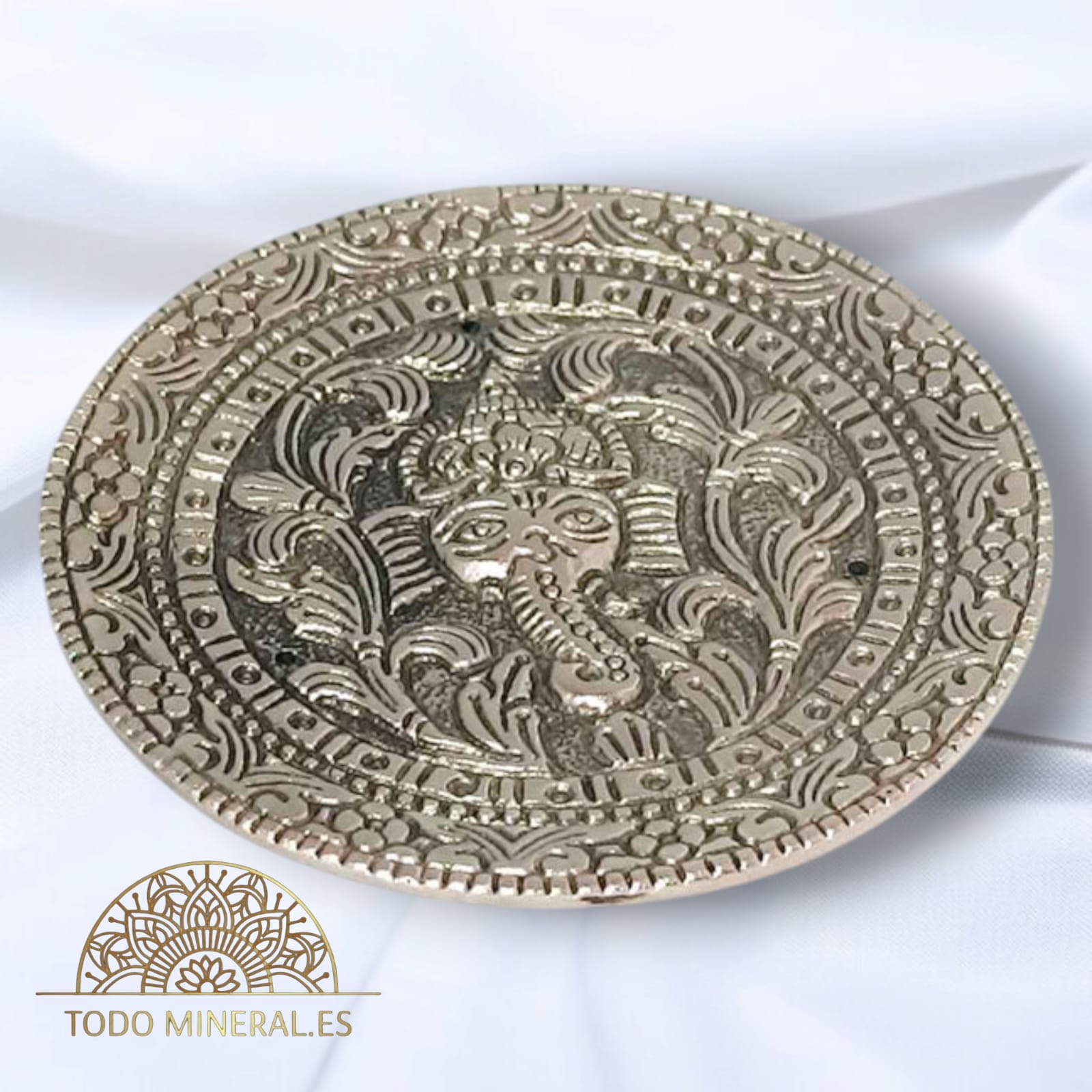 Porta Incienso Ganesha En Metal 9 Cms Aprox TODOMINERAL