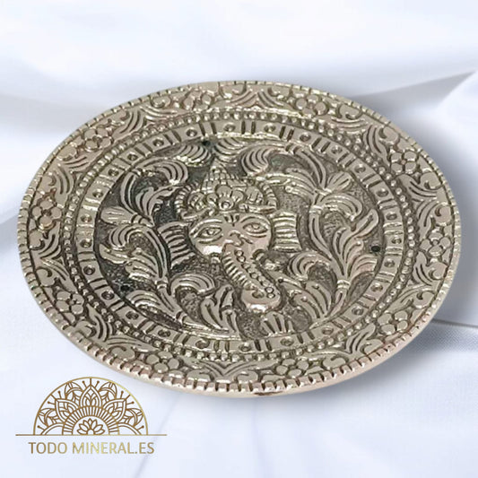 Porta Incienso Ganesha En Metal 9 Cms Aprox TODOMINERAL