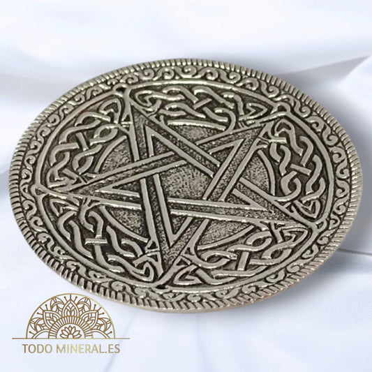Porta Incienso Pentagrama En Metal 9 Cms Aprox TODOMINERAL