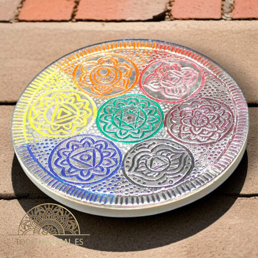 Porta Incienso 7 Chakras En Metal 10 Cms Aprox TODOMINERAL