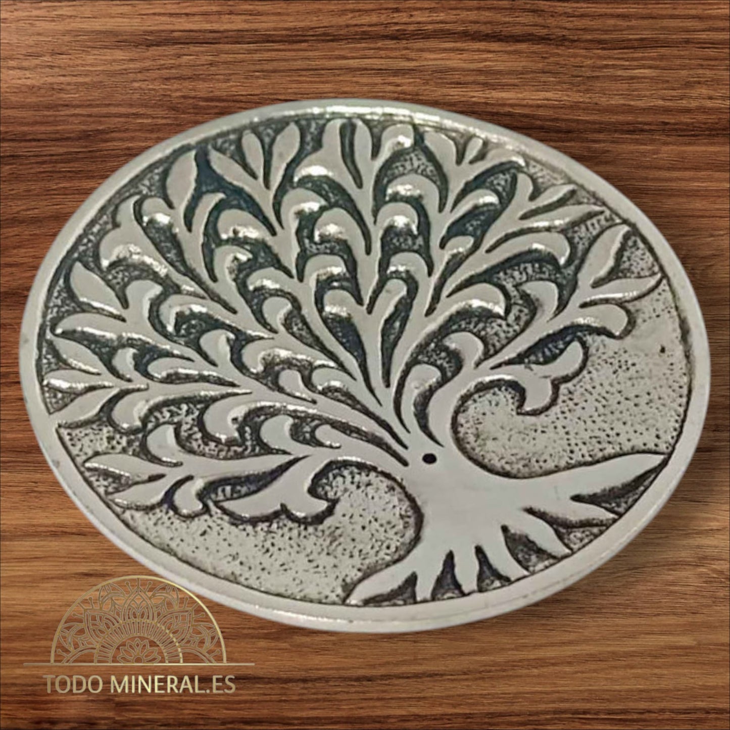 Porta Incienso Arbol De La Vida En Metal 10 Cms Aprox TODOMINERAL