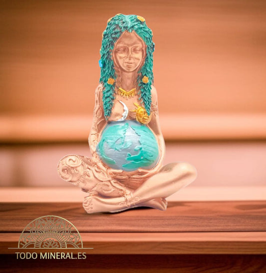 Figura En Resina Madre Tierra 14 Cms TODOMINERAL