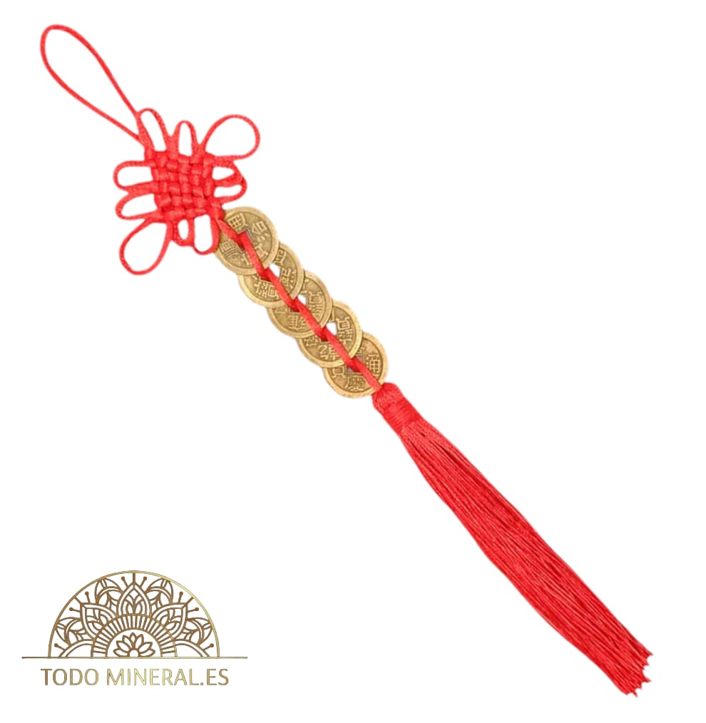 Colgante Feng Shui 5 Monedas 26 Cms Aproximado FENG SHUI