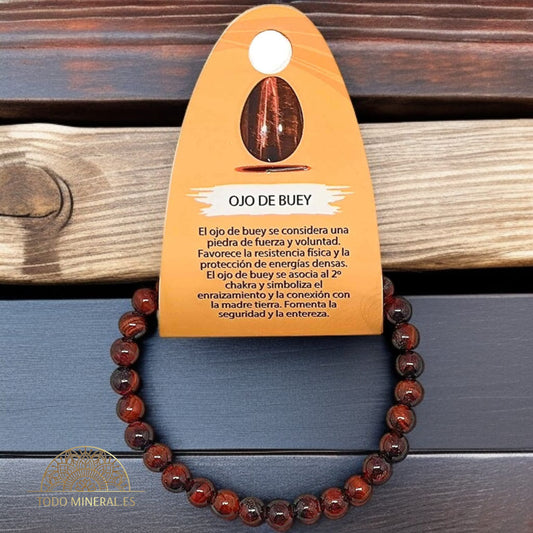 Pulsera Piedra Ojo De Buey 6 mm TODOMINERAL