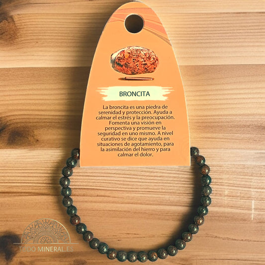 Pulsera Piedra Natural Broncita 4 mm TODOMINERAL