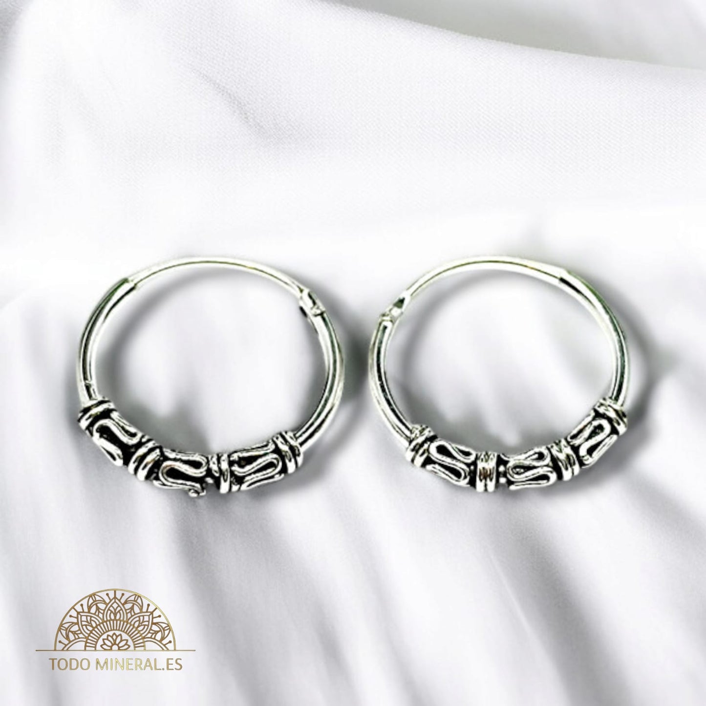 Pendientes Aro Bali Plata 925 16 mm PENDIENTES PLATA 925