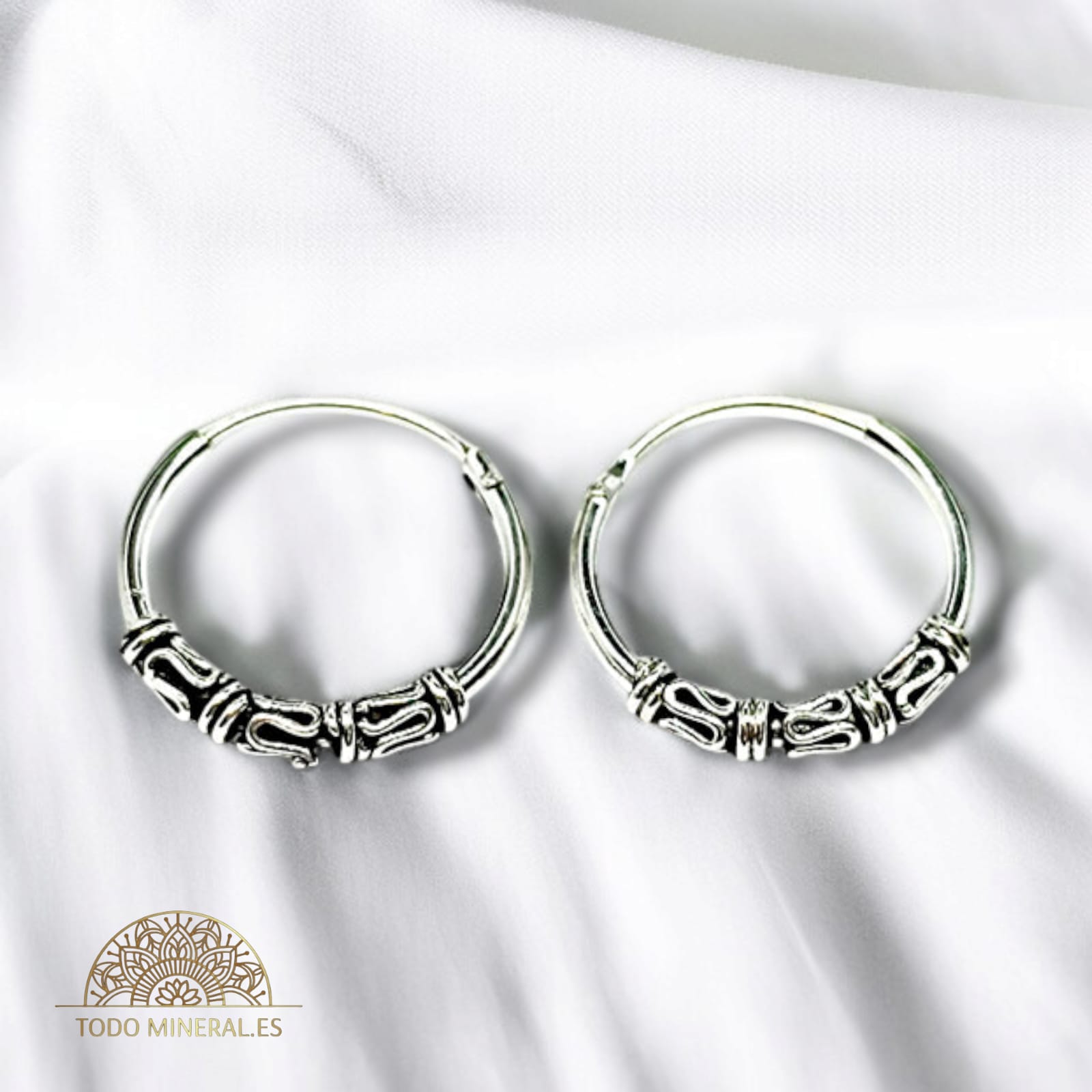 Pendientes Aro Bali Plata 925 16 mm PENDIENTES PLATA 925