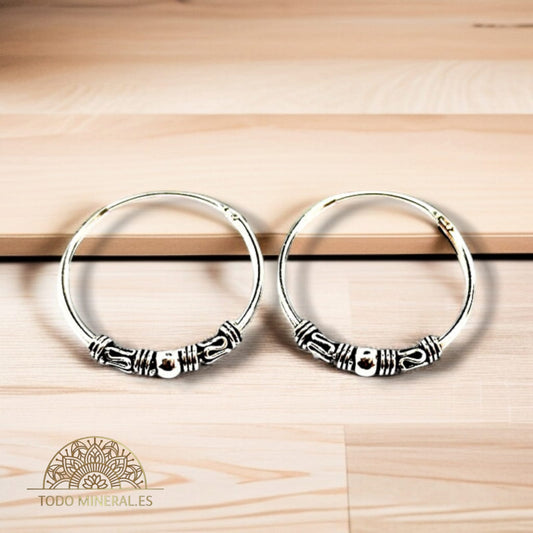 Pendientes Aro Bali Plata 925 20 mm PENDIENTES PLATA 925