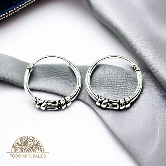 Pendientes Aro Bali Plata 925 14 mm PENDIENTES PLATA 925