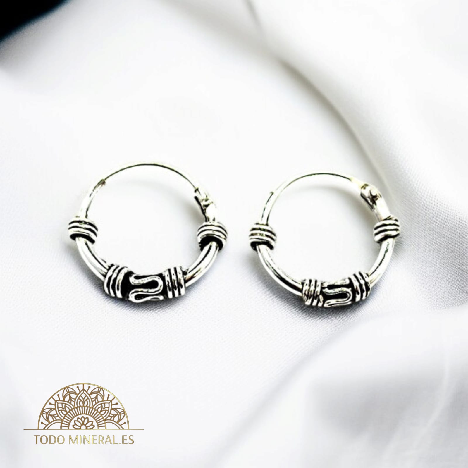 Pendientes Aro Bali Plata 925 12 mm PENDIENTES PLATA 925