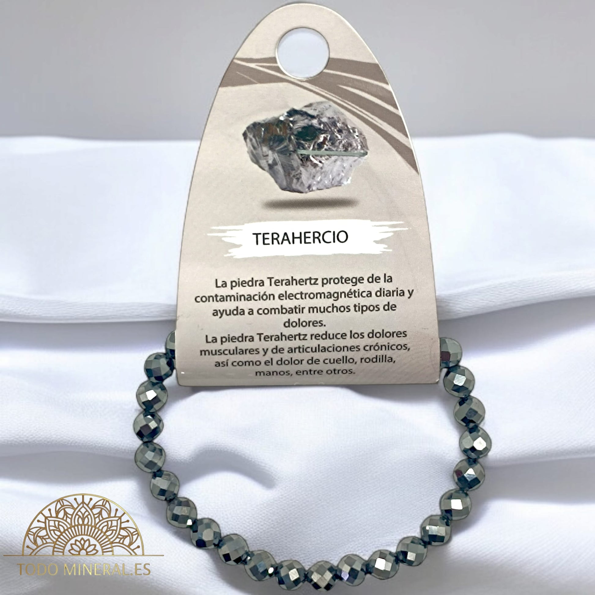Pulsera Facetada 6 mm Piedra Natural Terahercio TODOMINERAL