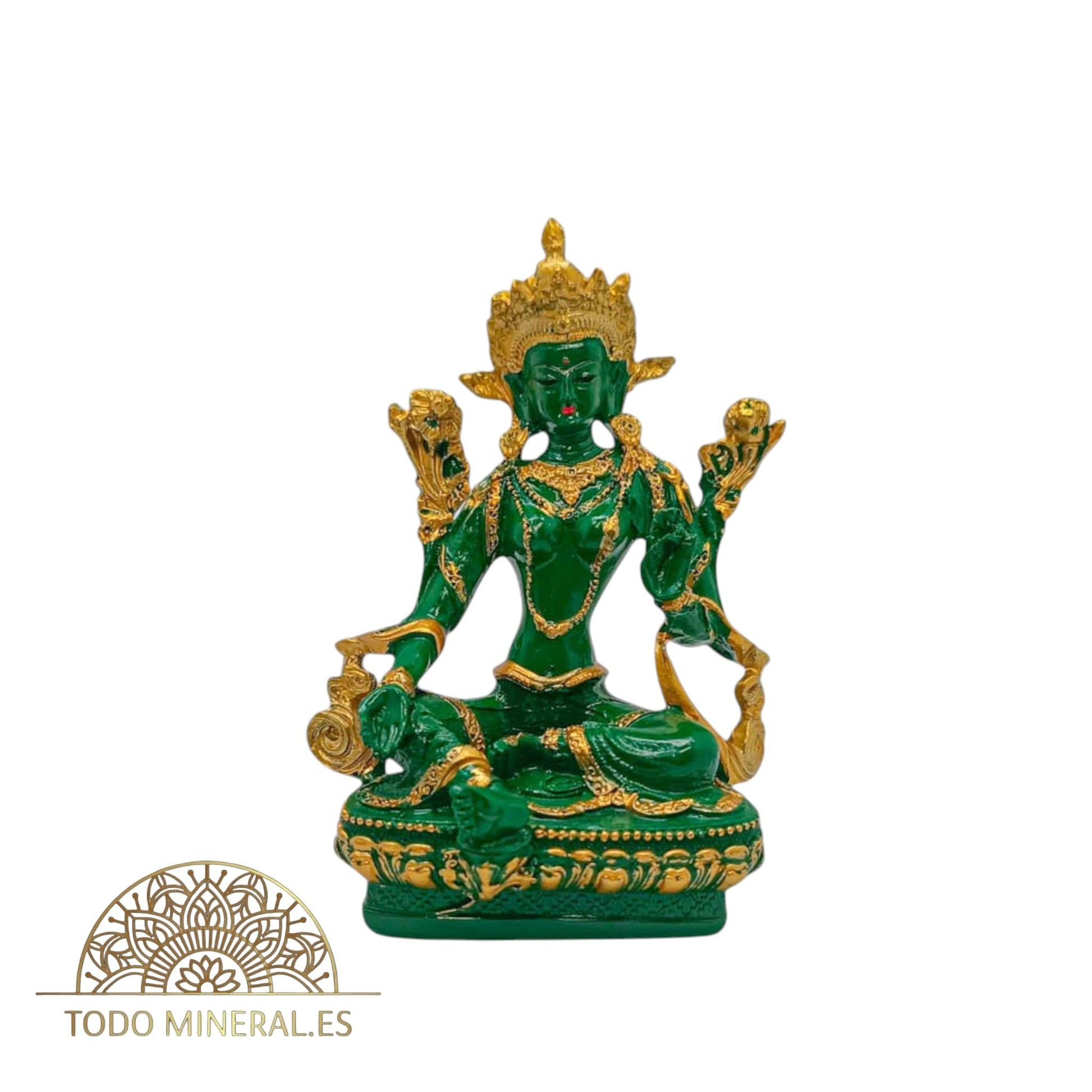 Figura Resina Tara Verde 14x10 Cms Aproximado FIGURAS