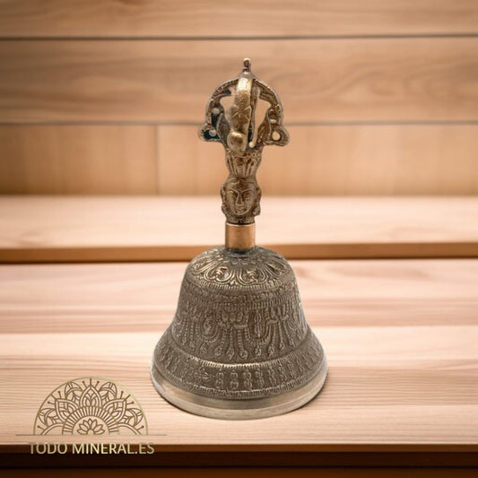 Campana Tibetana Metal  13x7,5 Cms TODOMINERAL
