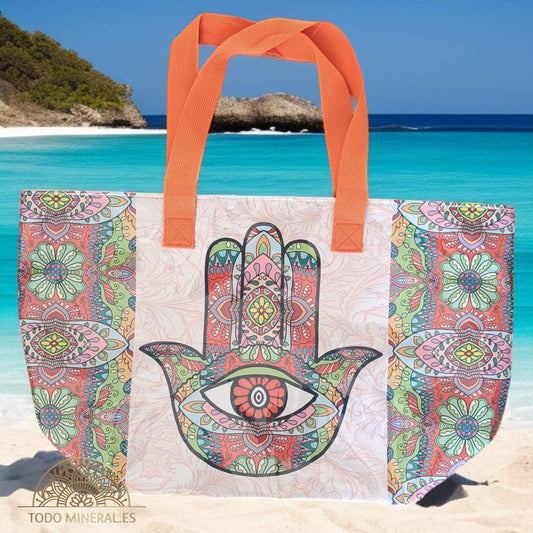 Bolsa Playa Hogar 60x37 Cms Aporx Forra En Plastico Resistente TODOMINERAL
