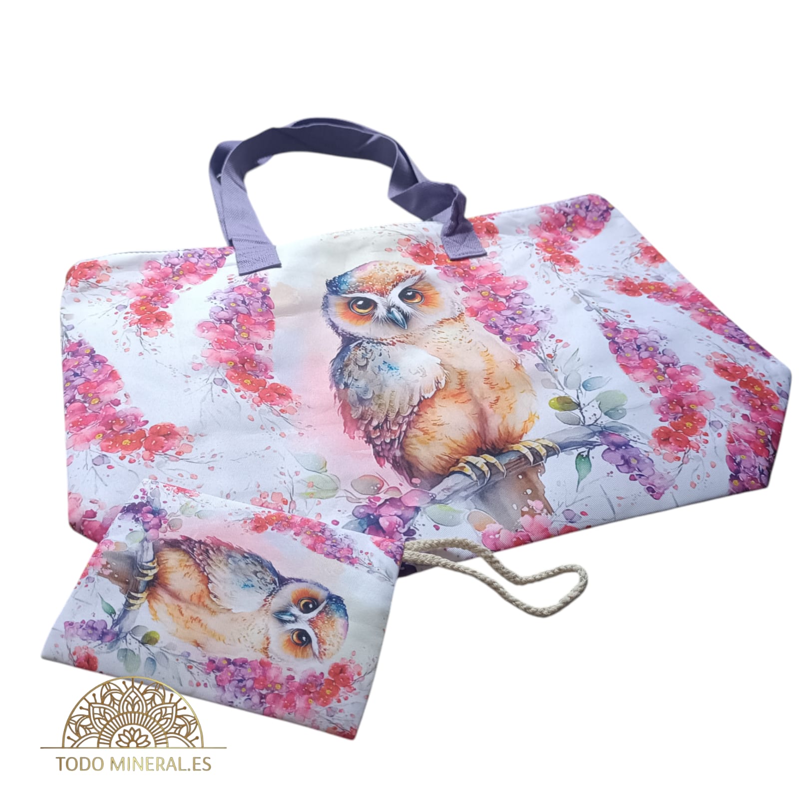 Bolsa Playa Buho Hogar 55x40 Cms Aporx Incluye Modedero A juego TODOMINERAL