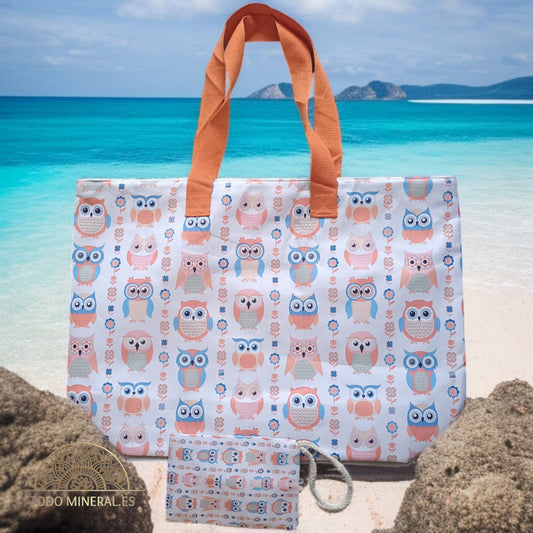 Bolsa Playa Buho Hogar 55x40 Cms Aporx Incluye Modedero A juego TODOMINERAL