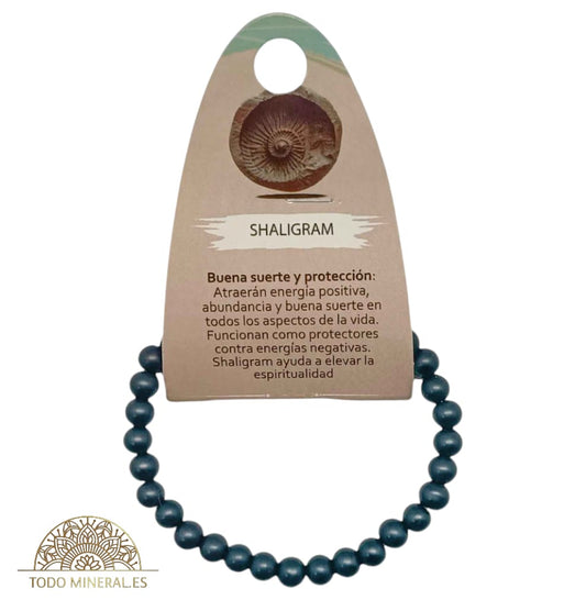 Pulsera Piedra Natural Shaligram 6 mm PULSERAS MINERALES