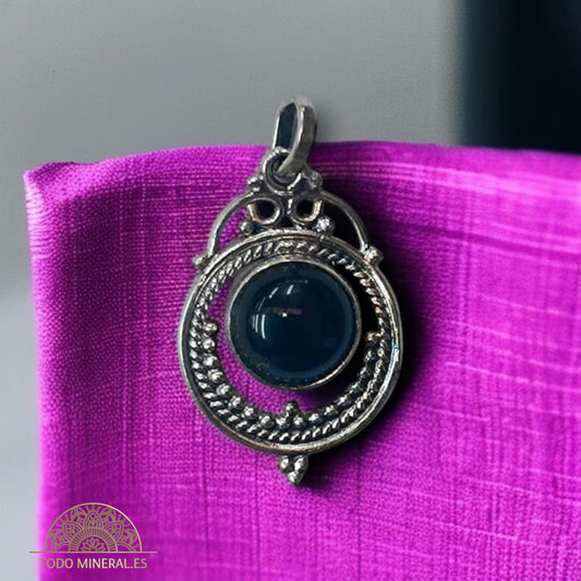 Colgante Plata 925 Con Piedra Onix 26 mm TODOMINERAL