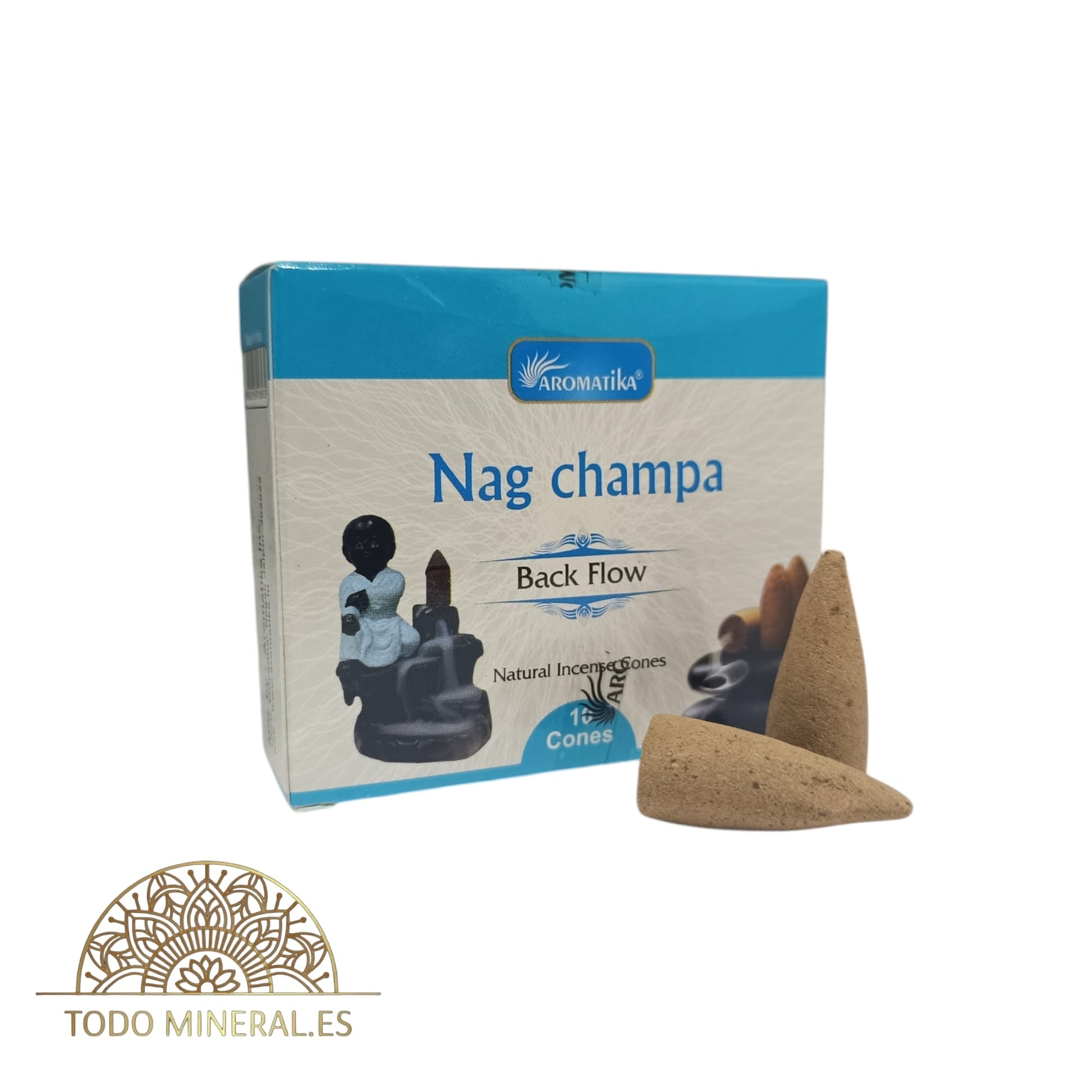 Paquete 10 Conos De Incienso Reflujo Nag Champa INCIENSOS