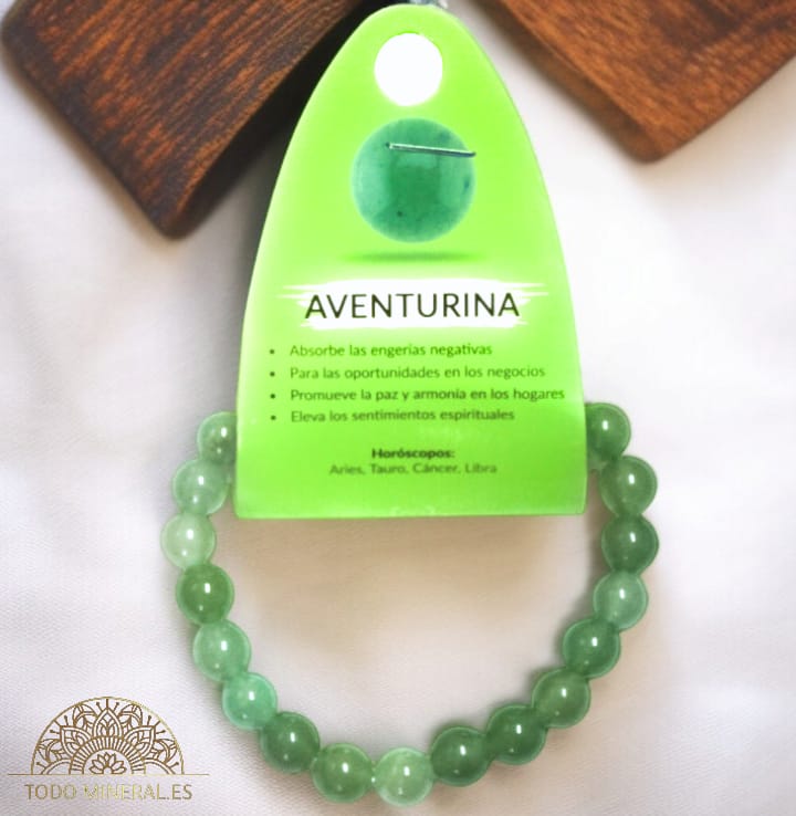 Pulsera Piedra Natural Aventurina 8 mm 3762512 PULSERAS MINERALES