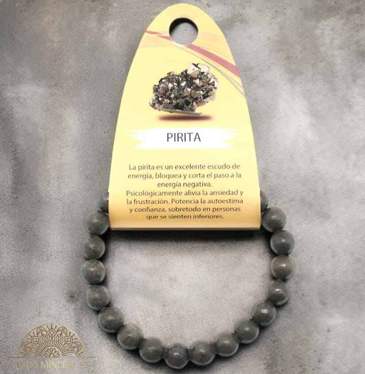 Pulsera Piedra Natural Pirita 8 mm PULSERAS MINERALES