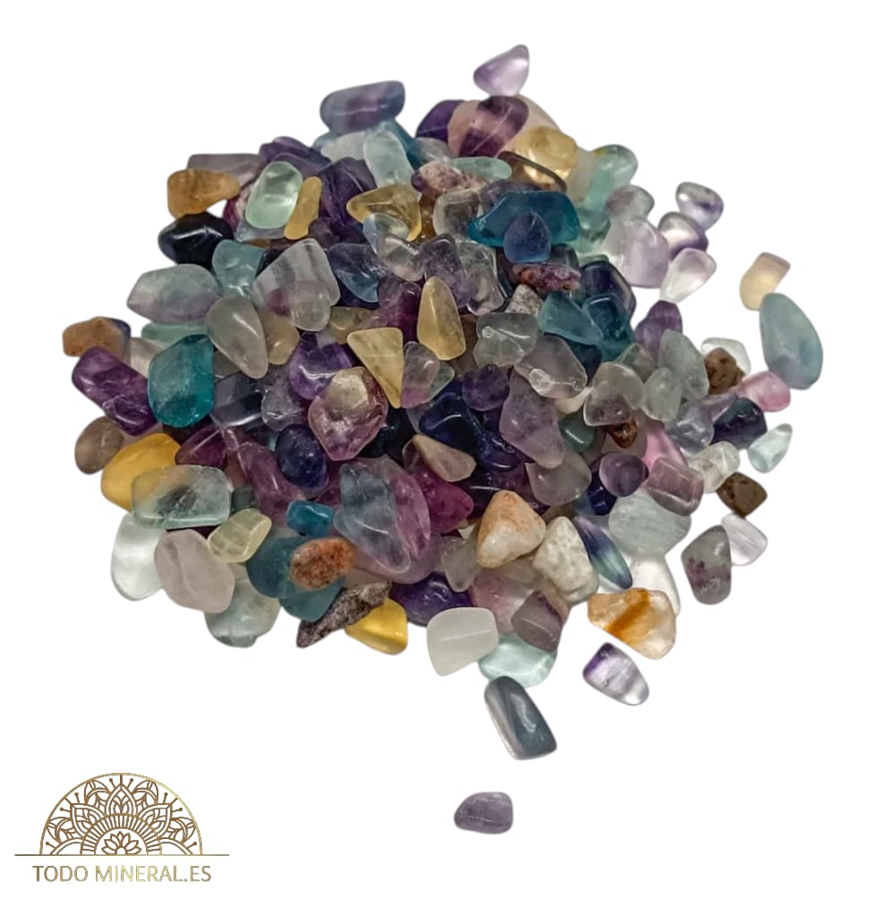 100 Gramos Chips Piedra Natural Fluorita 2-5 mm 111401053-25 TODOMINERAL