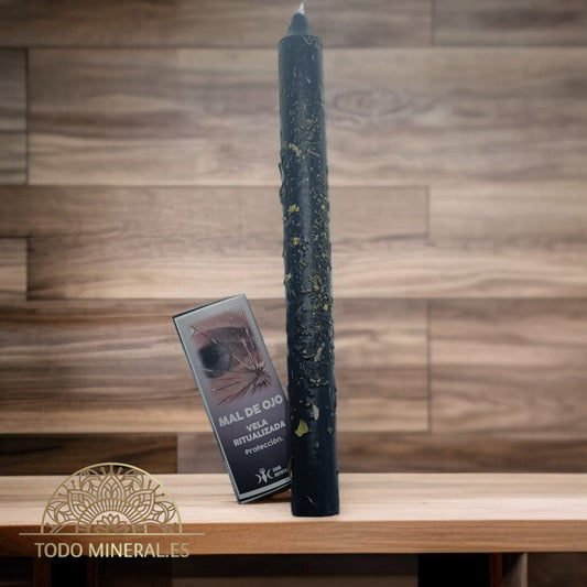 Vela Ritualizada Contra Mal De Ojo (Protección) 20 Cms TODOMINERAL