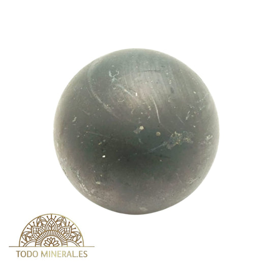Esfera Shungita Natural 4 Cms Con Peana De Madera ESFERA MINERAL