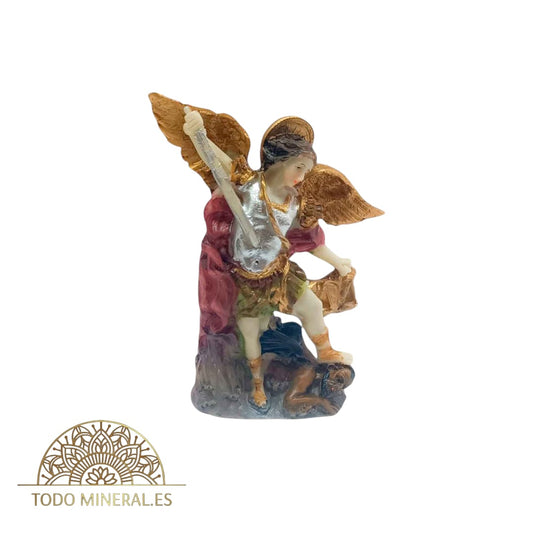Figura Arcángel San Miguel En Resina 12 Cms TODOMINERAL