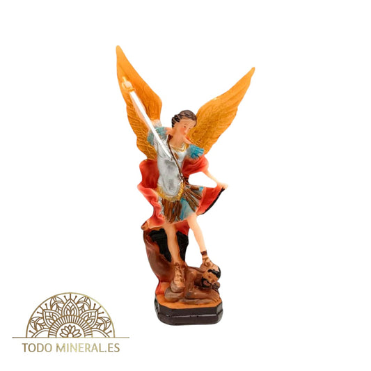 Figura Arcángel San Miguel En Resina 14 Cms TODOMINERAL