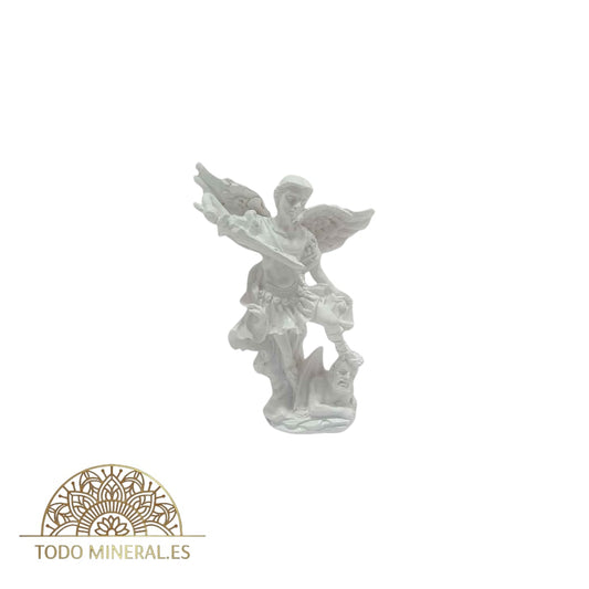 Figura Arcángel San Miguel Blanco En Resina 8,5 Cms 600102923 TODOMINERAL