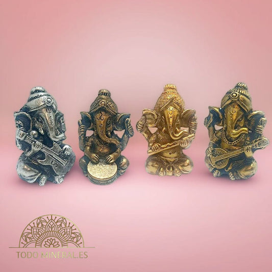 Figuras Juego 4 Ganesha En Resina 5,5 Cms 600102832 TODOMINERAL