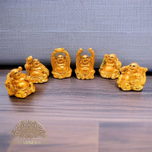 Figuras Juego 6 Bud Feliz En Resina 5 a 6 Cms 600102149 TODOMINERAL