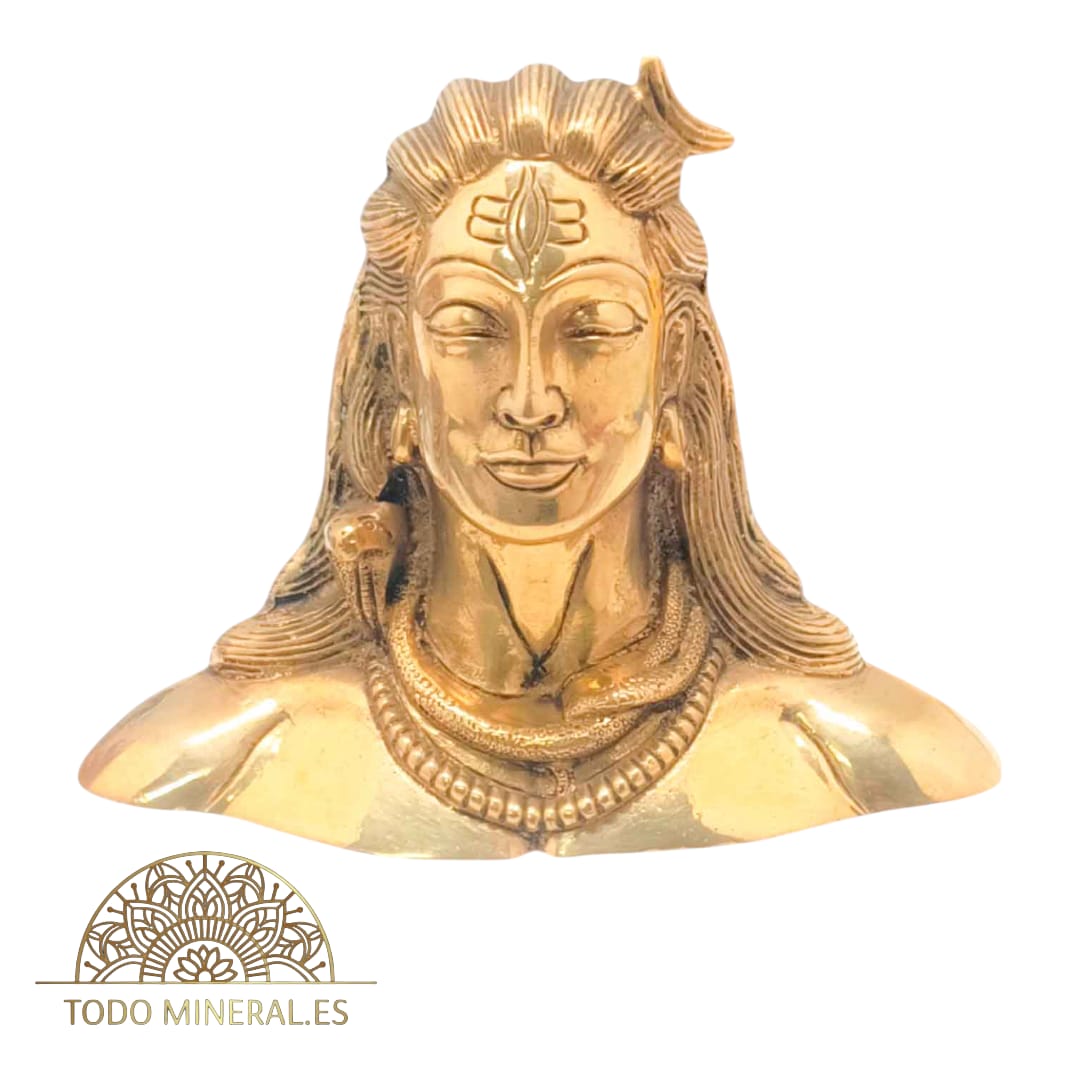 Figura Cabezad< e Shiva y Adiyogi Latón 950 gramos TODOMINERAL