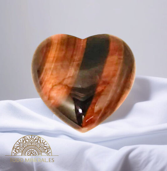 Corazon Piedra Natural Ojo De Buey 4 Cms Aproximadamente 60390 TODOMINERAL