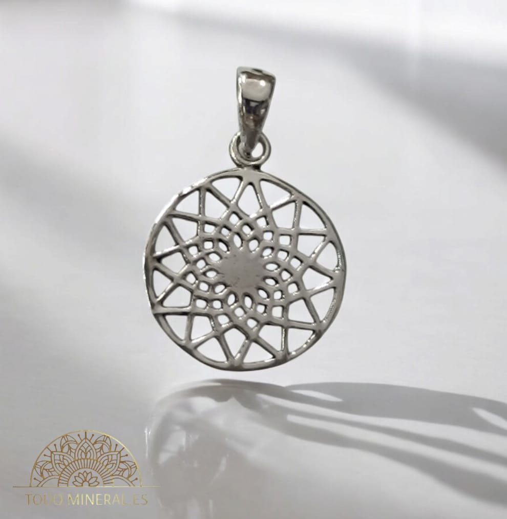 Colgante De Plata 925 Mandala 15 mm 55782 TODOMINERAL
