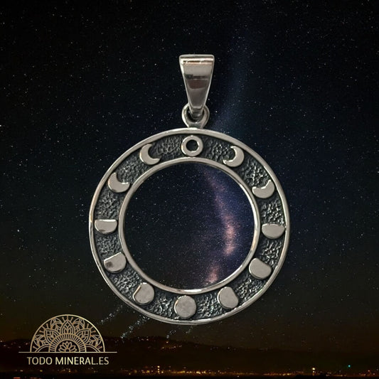Colgante De Plata 925 Fases Lunares 27 mm 50404 TODOMINERAL
