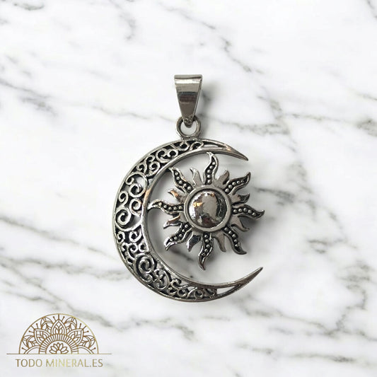 Colgante De Plata 925 Fases Lunares 34 mm 50446