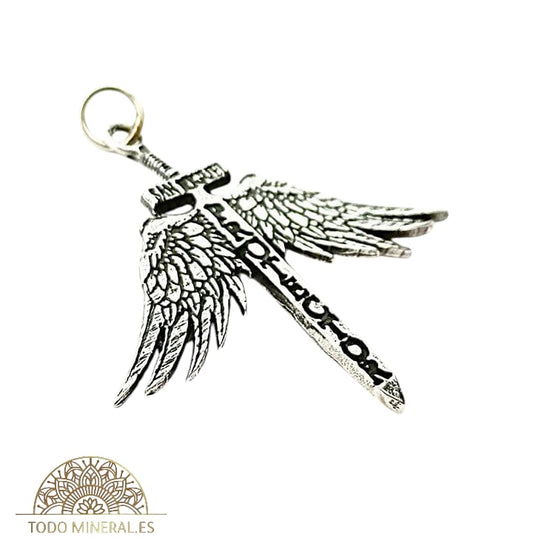 Colgante De Plata 925 Espada San Miguel Protector 44x47 mm 400801631 TODOMINERAL