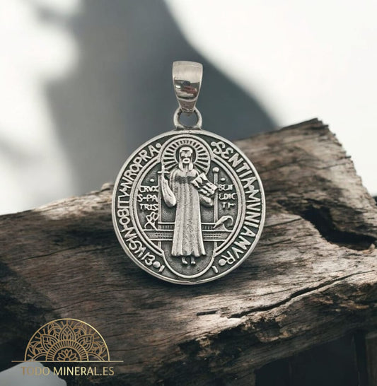 Colgante De Plata 925 Medalla San Miguel Protector 21 mm 55970 TODOMINERAL