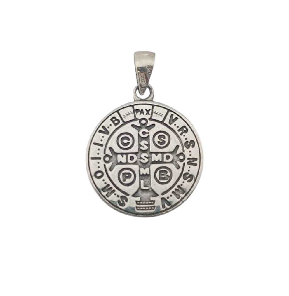 Colgante De Plata 925 Medalla San Miguel Protector 21 mm 55970 TODOMINERAL