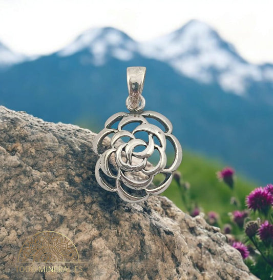 Colgante De Plata 925 Rosa 13 mm 55967 TODOMINERAL