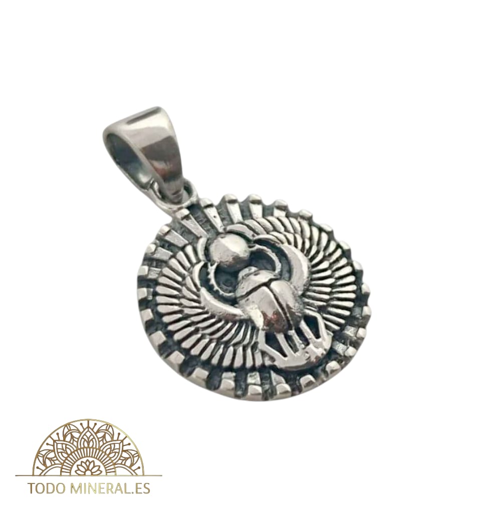 Colgante De Plata 925 Escarabajo Egipcio 18 mm 50492 TODOMINERAL